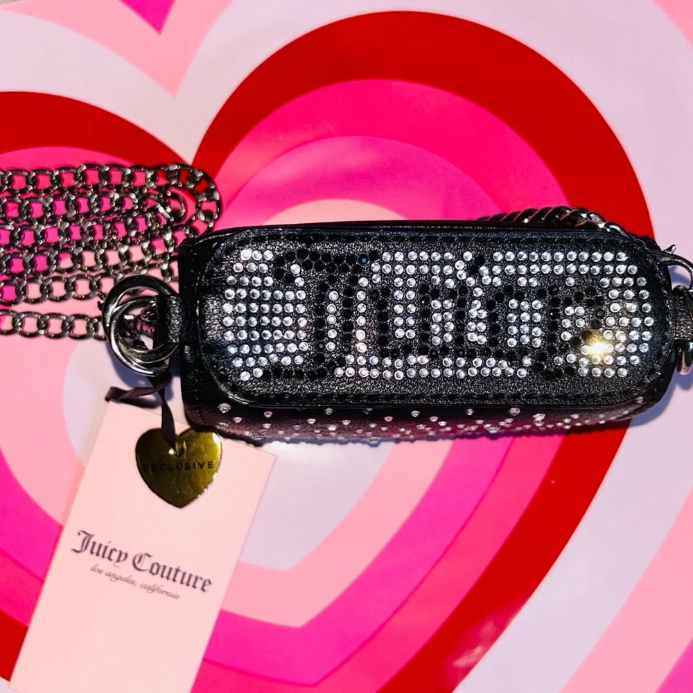 ✨ All That Glitters Mini Handbag On Chain Black Juicy Couture NWT